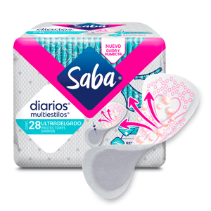 Saba Protectores Diarios Multiestilos Ultradelgado 28 Pz