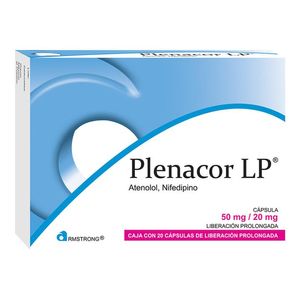 Plenacor L.P. Caja con 20 capsulas de 50 mg/20 mg c/u