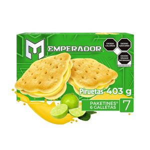 Galletas Emperador Piruetas Sabor Limón 403 Gr