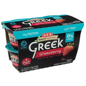 Yogurt Griego Fresa Pack con 4 pz