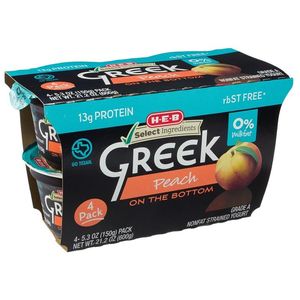 Yogurt Griego Durazno Pack con 4 pz