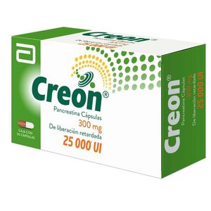 Creon 300 Mg 25000 U 50 Cap Pancreatina 50 Pz