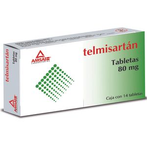 Telmisartan  80 Mg 14 Tabletas Gen 14 Pz