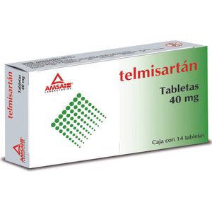 Telmisartan 40 Mg 14 Tabletas Gen 14 Pz