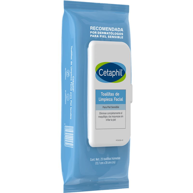 Farmacias del Ahorro, CETAPHIL Toallitas de Limpieza Facial 25 toallitas  Eliminan las impurezas sin resecar la piel del rostro Recomendada por  Dermatólogos para Piel Sensible.