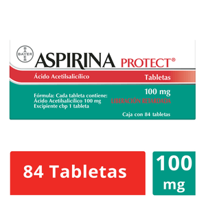 Aspirina Protec 100 Mg 84 Tab Ac Acetilsalicilico 84 Pz