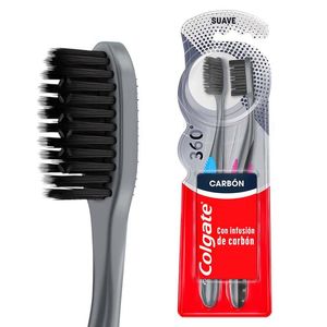 Colgate 360° Cepillo de Dientes Black con 2 pz