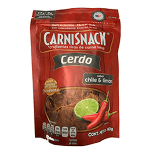 Tiras de Carne Seca Cerdo Sabor Chile Y Limón 100 Gr