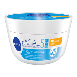 NIVEA Crema Facial Hidratante 5 en 1 Cuidado Nutritivo 200 ml