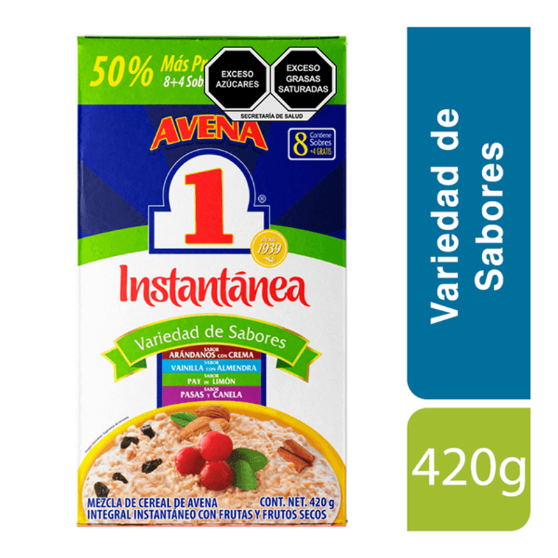 Granvita Avena Variedad de Sabores 420 g - H-E-B México