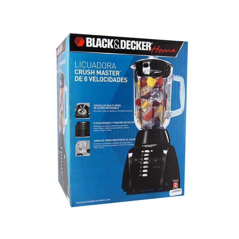 Black Decker Licuadora Crush Master BL0600BG 1.25 L Negro 1 pz