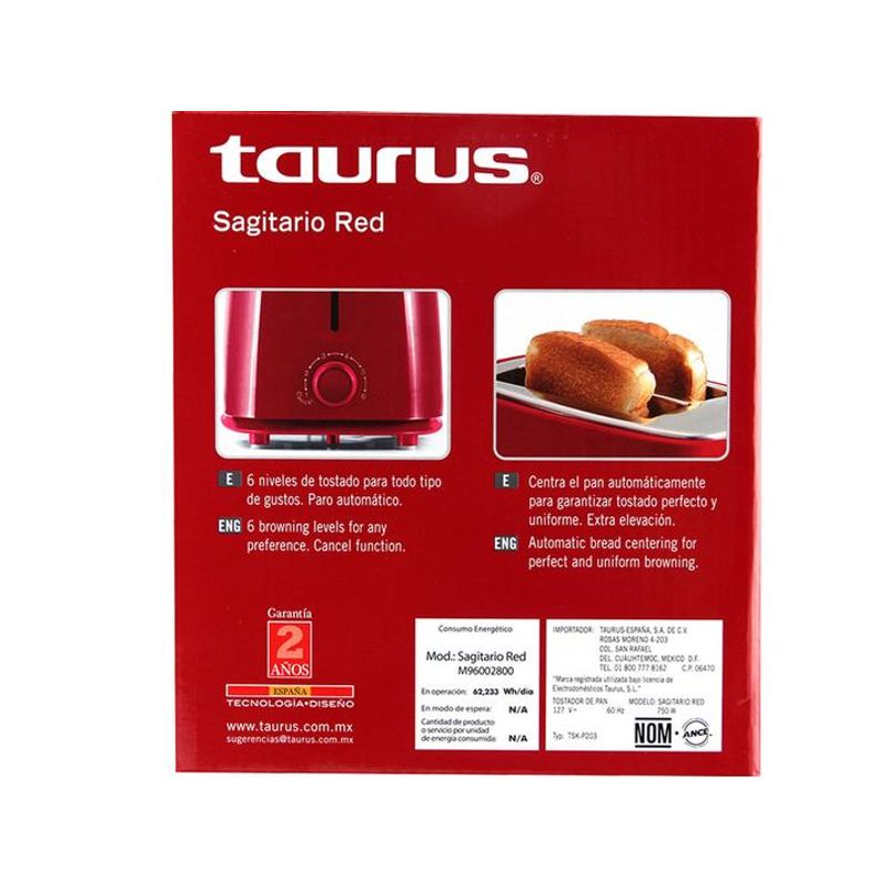 Tostador best sale taurus sagitario