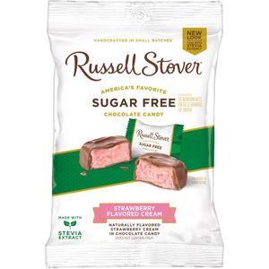 Russell Stover Chocolate Sin Azúcar Relleno de Fresa 85 g 12 Pz