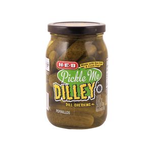 HEB Pepinillo Gherkins con Sal de Mar 450 g