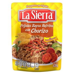 Frijoles Bayos Refritos de Chorizo 430 Gr