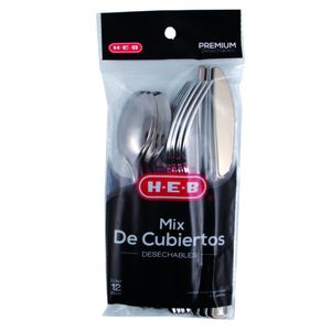 Cubiertos Desechables Mixtos 12 pz Cubiertos Desechables Mixtos  12 Pz