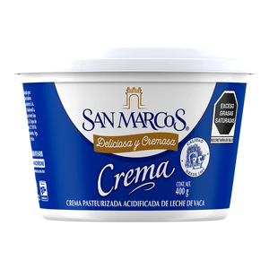 San Marcos Crema Ácida Deliciosa Y Cremosa 400 g