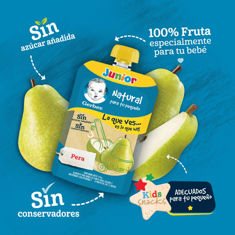 Beneficios de las frutas en colados Gerber®