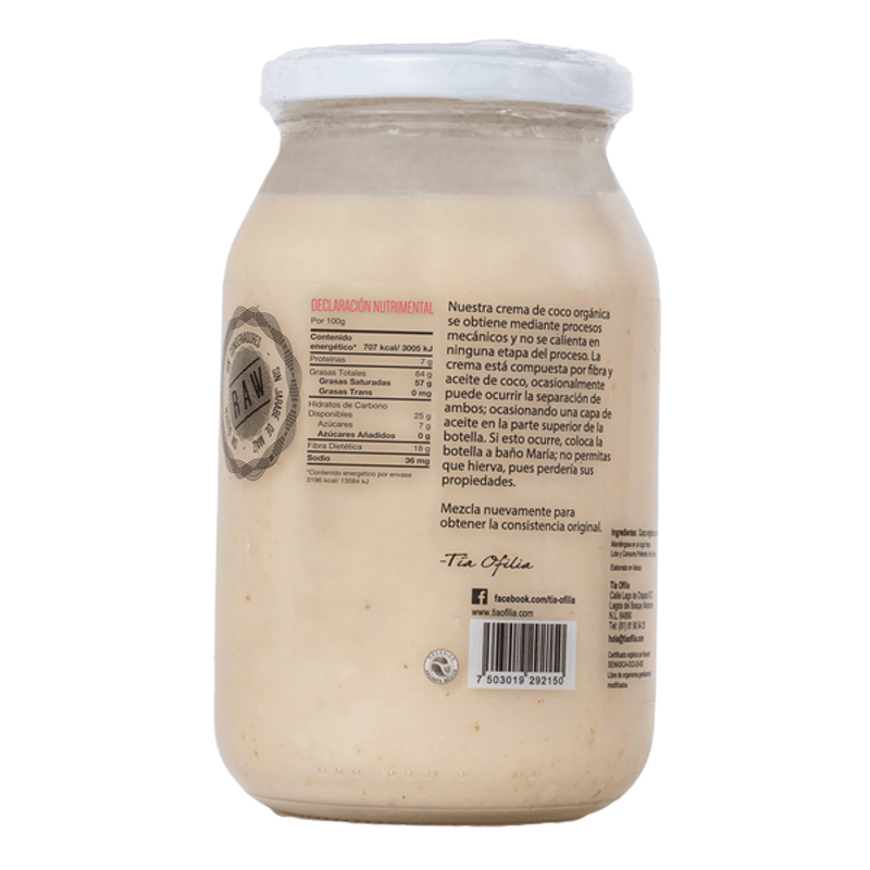 Tia Ofilia Crema de Coco Orgánico 452 g - H-E-B México