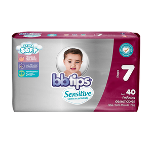 Bbtips Sensitive Pañal Talla 7 40 pz