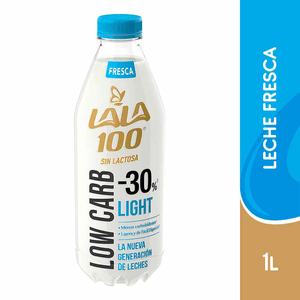 Lala Leche Fresca 100 Sin Lactosa Baja en Carbohidratos 1 L