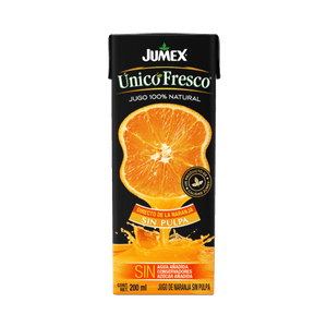 Jugo Único Fresco de Naranja Sin Pulpa 200 Ml