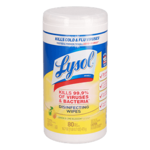 Lysol Toallitas Desinfectantes Limón con 80 pz