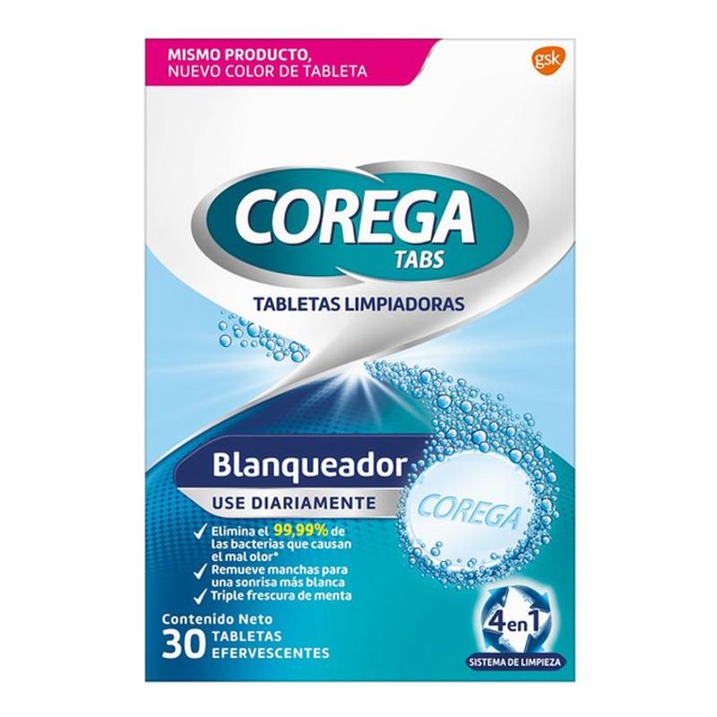 Corega  Corega Tabs - Limpiador de prótesis dentales