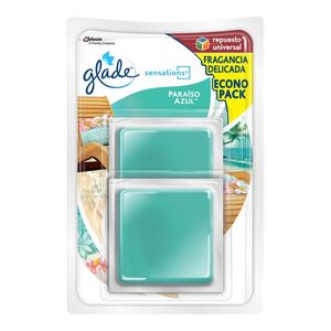 Glade Aromatizante de Ambiente Paraiso Azul en Gel 16 g 2 Pz