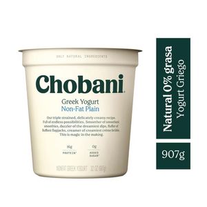 Chobani Yogurt Griego Natural sin Grasa 907 g