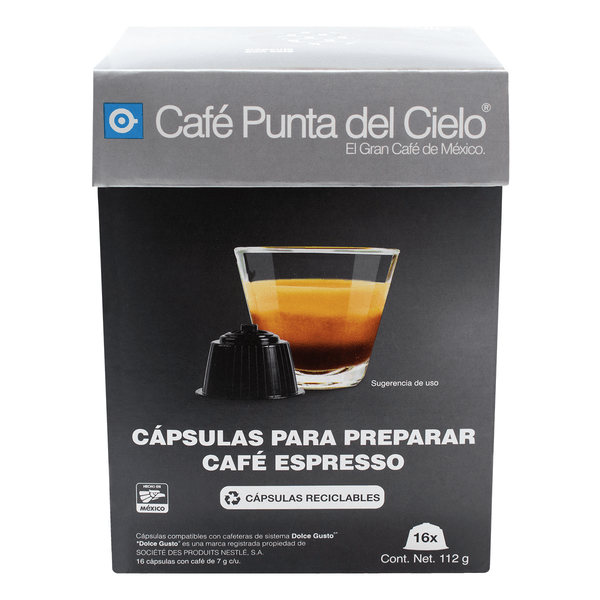 16 Cápsulas compatibles DG Descafeinado – Café Punta del Cielo