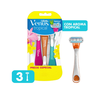 Rastrillo Mujer Gillette Venus Tropical con 3 pz