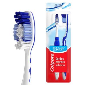 Cepillo de Dientes Colgate Triple Acción Xtra Blancura 2 piezas