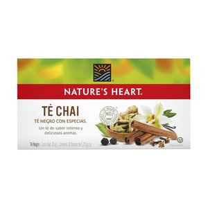 Té Negro Nature's Heart Chai con 20 sobres