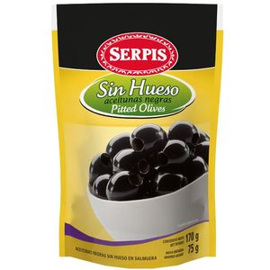 Aceituna Negras Sin Hueso en Bolsa 24 Pz