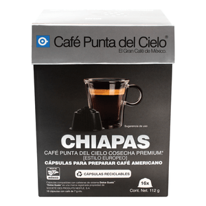 Punta del Cielo Cápsulas Chiapas Compatibles DG con 16 pz, 112 g