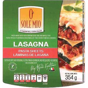 O Sole Mio Pasta Lasagna 355 g