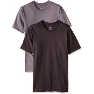 Playera Cuello Redondo Caballero Ch Paq.2 Gris/Ng 2 Pz