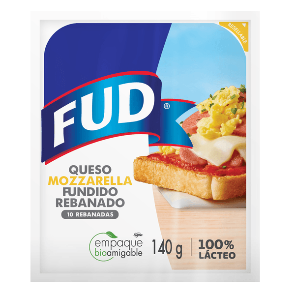 Fud Queso Mozzarella Rebanado 140 G - H-E-B México