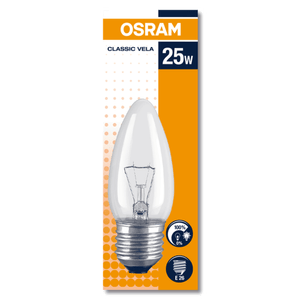 Foco Incandescente Osram Tipo Vela Luz Cálida 25 Watts