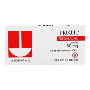 Prikul 50 Mg Caps 28 Pregabalina 28 Pz