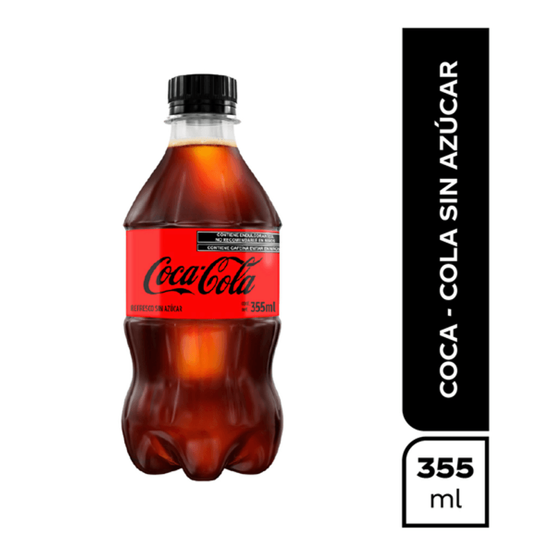 Refresco Coca Cola Sin Azucar Six Pack Lata 355 Ml.