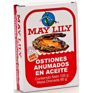 May Lily Ostiones Ahumados en Aceite 105 g