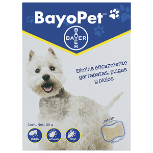 Talco desodorante Bayer BayoPet anti pulgas y piojos 100 g