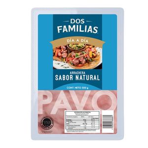 Arrachera de Pavo Sabor Natural 500 Gr