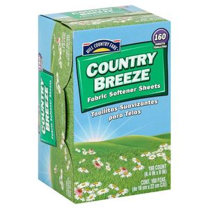 HCF Toallitas Suavizantes de Tela para Secadora Country Breeze con 160 pz