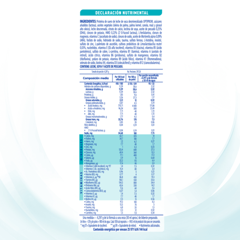 Fórmula Infantil NAN 1 Optimal Pro de 0 a 6 Meses, 1.2 kg.