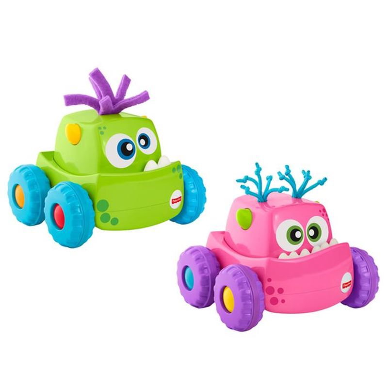 Fisher price monstruo presiona y persigue rosa