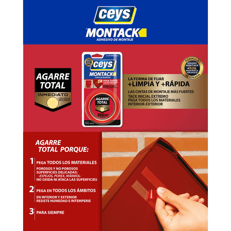 Ceys Cinta de Montaje Doble Cara 1 Pz - H-E-B México