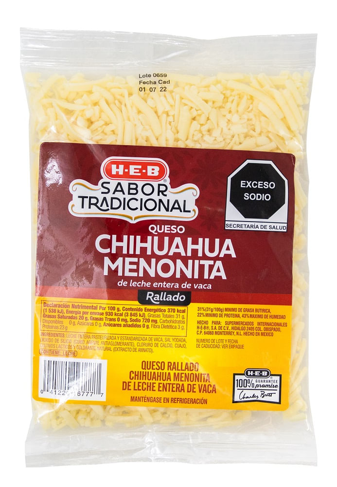 HEB Sabor Tradicional Queso Chihuahua Menonita Ral Mi Tienda del Ahorro